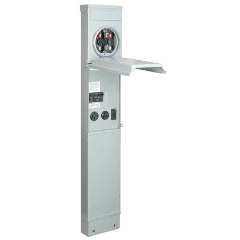 rv pedestal electrical box|pedestal rv power outlet box.